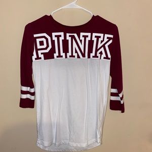 PINK baseball tee